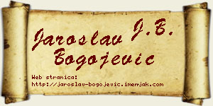 Jaroslav Bogojević vizit kartica